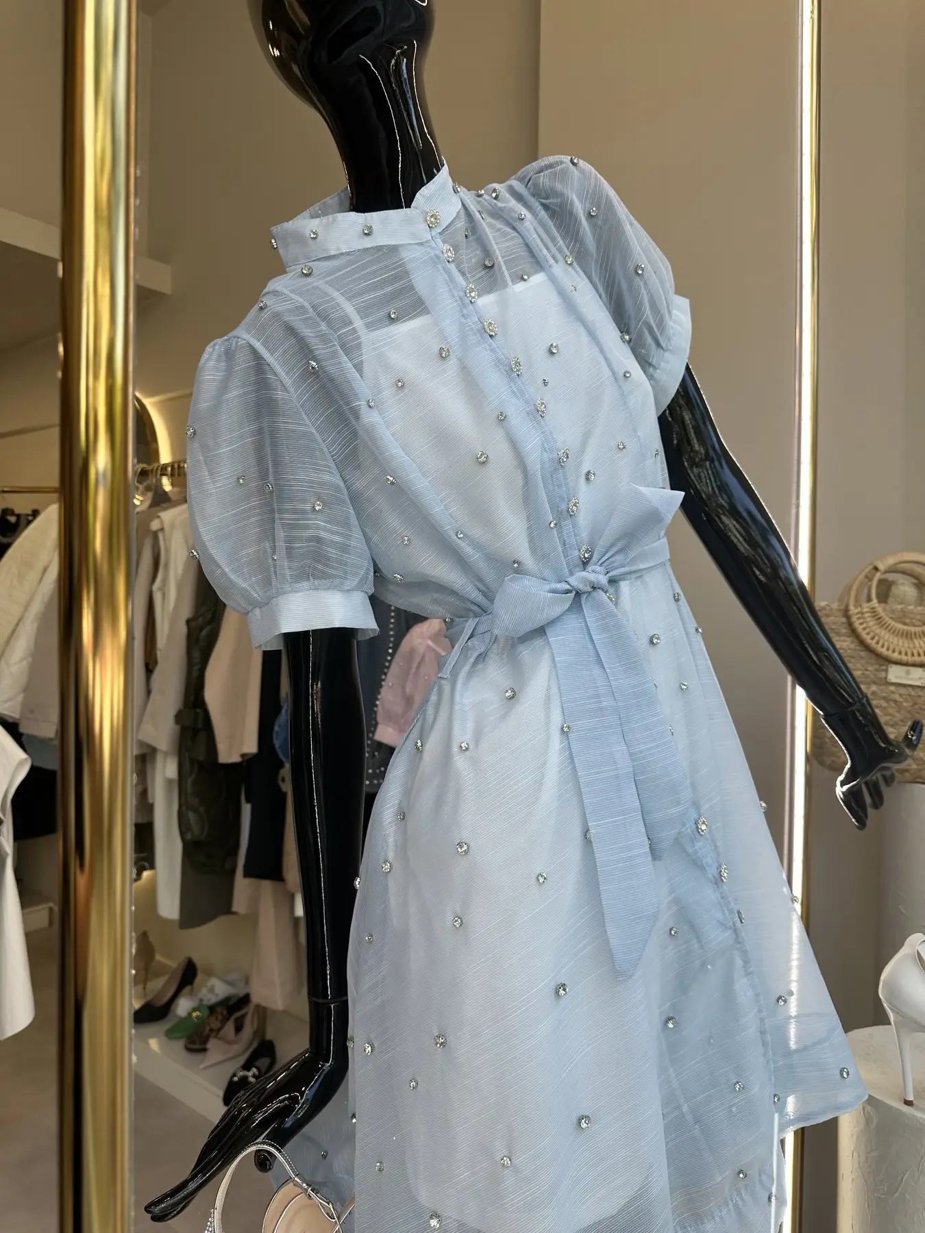 baby blue Cinderella φόρεμα με στράς