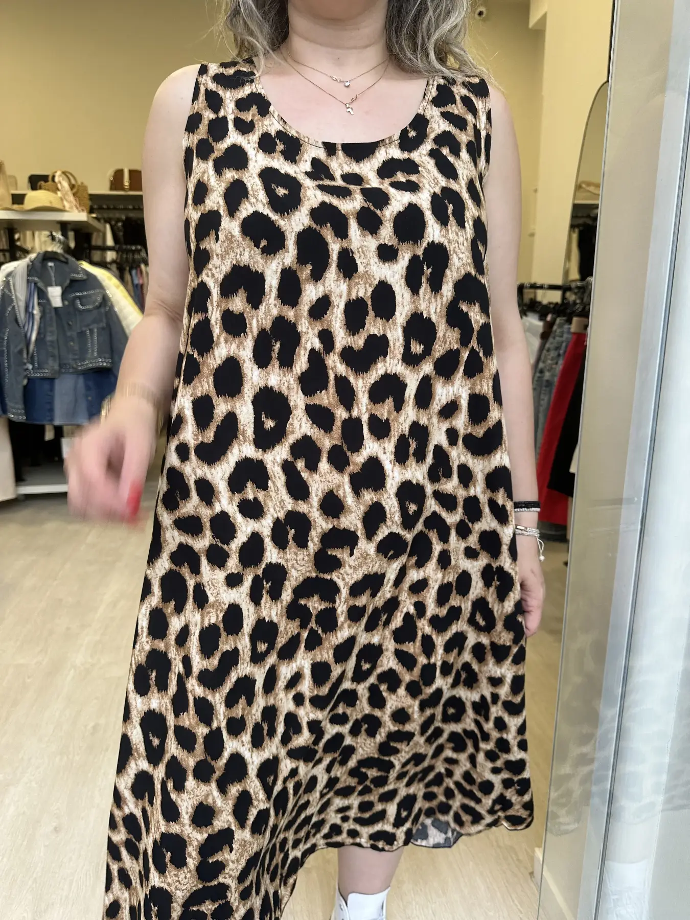 Λεοπάρ αέρινο φόρεμα