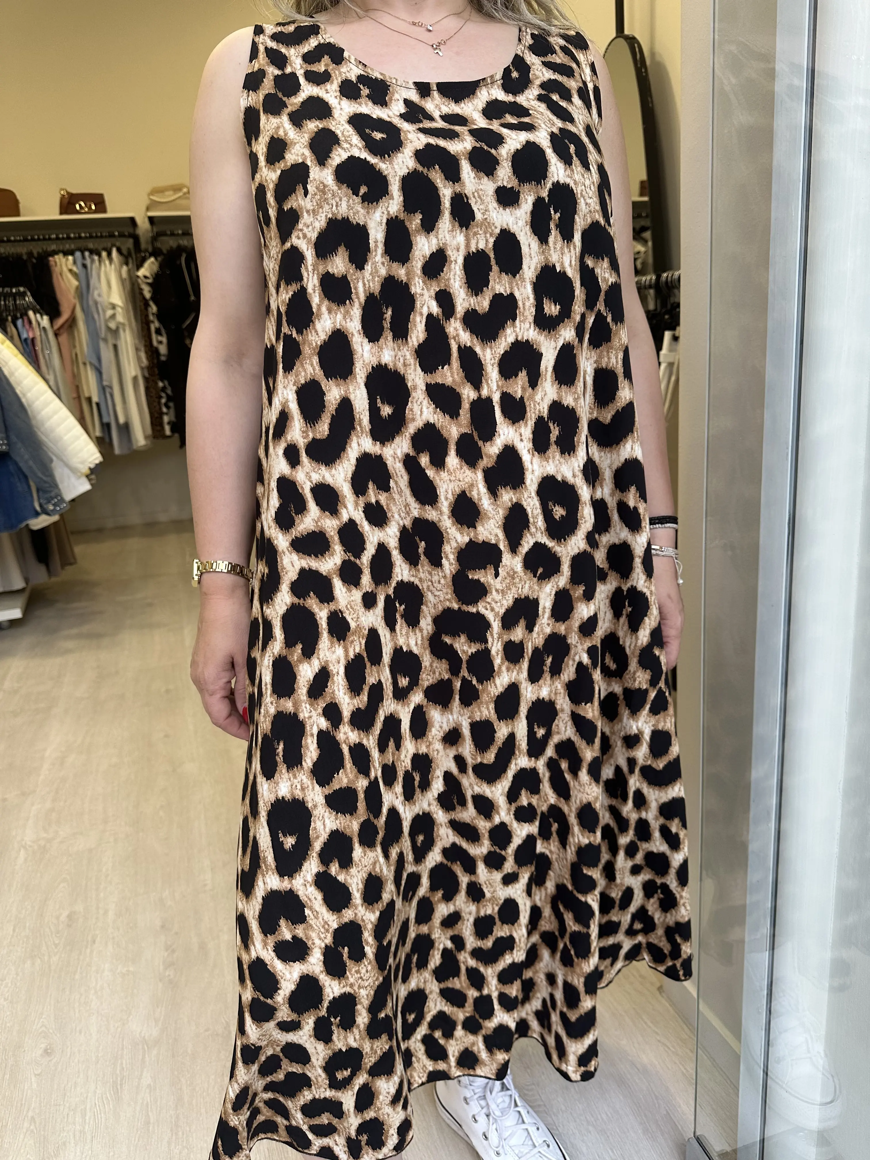 Λεοπάρ αέρινο φόρεμα