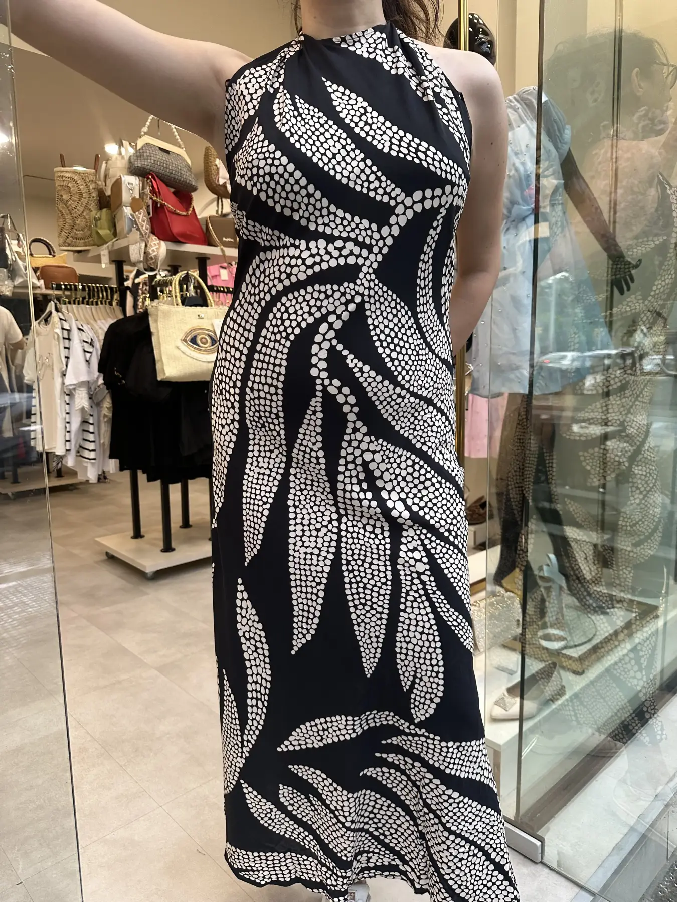 Narisa Μάξι φόρεμα με παρτούς ώμους