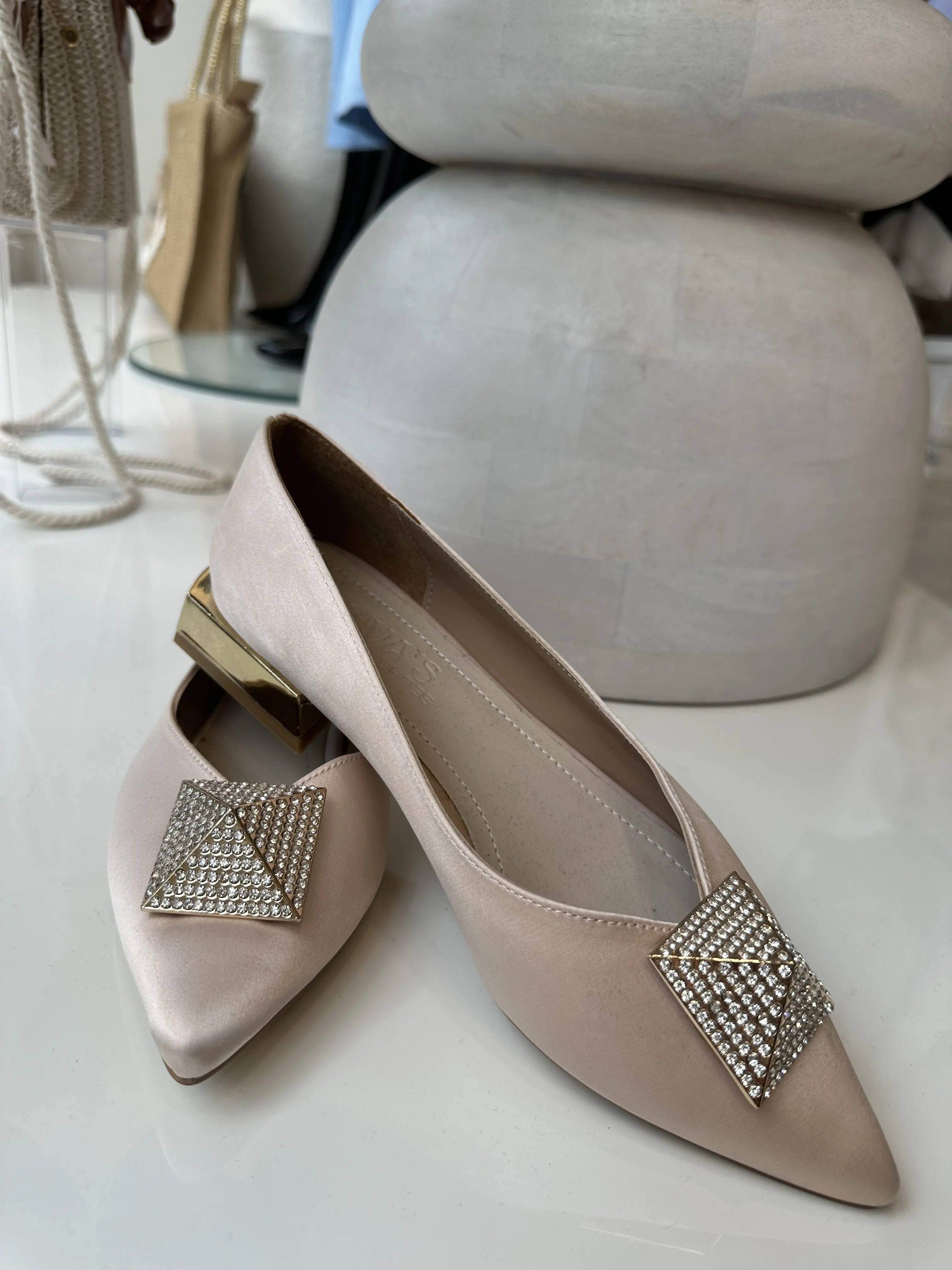 Μπαλαρίνα Σατέν με Τόκα Στρας