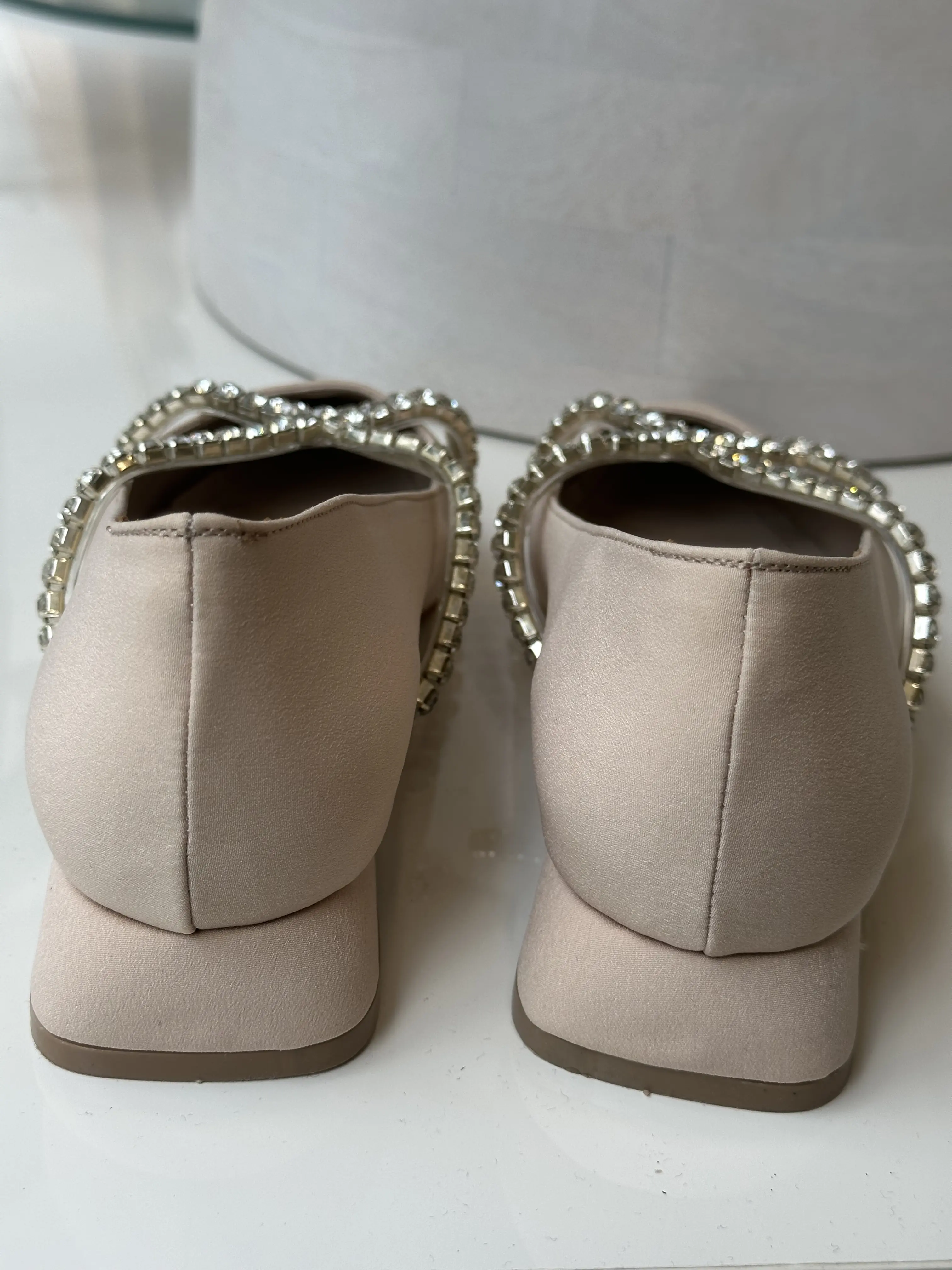 Μπεζ Μπαλαρίνα με Διακοσμητικά Στρας