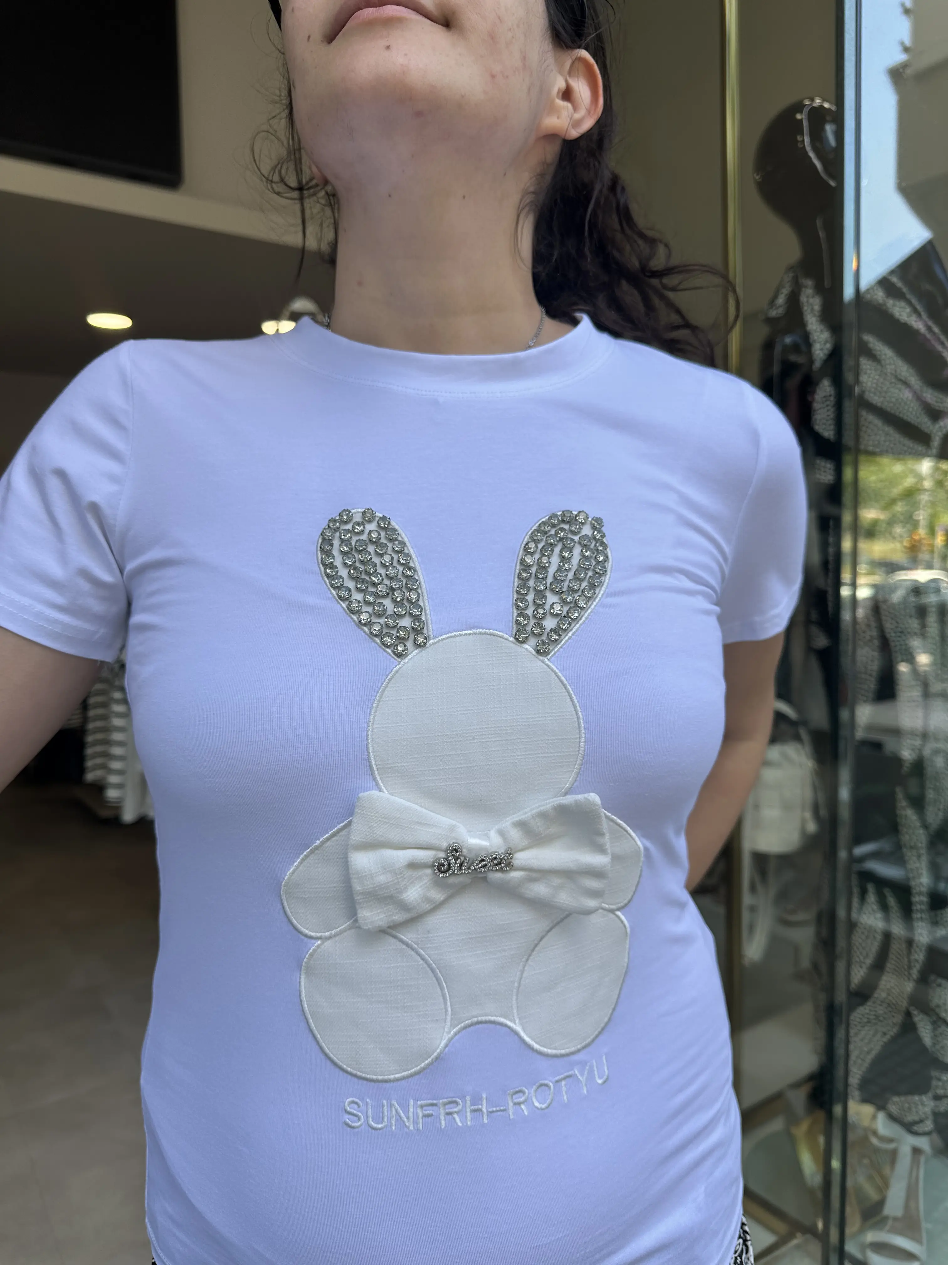 Μπλούζα λαγός με στρας