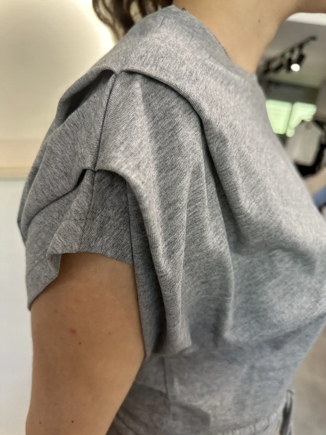 Γκρι Καθημερινό Σετ με Φούστα