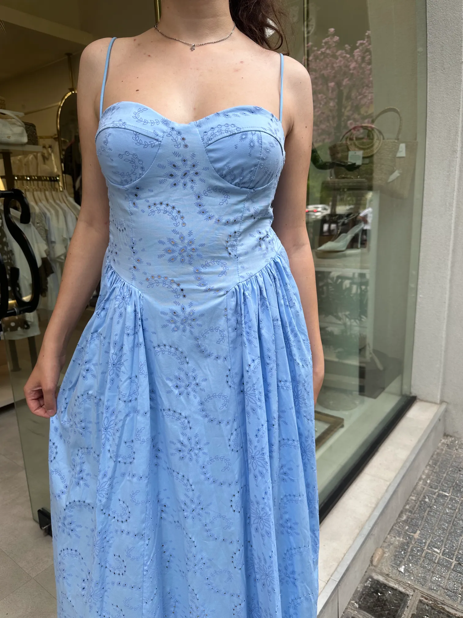 Γαλάζιο Αέρινο Φόρεμα