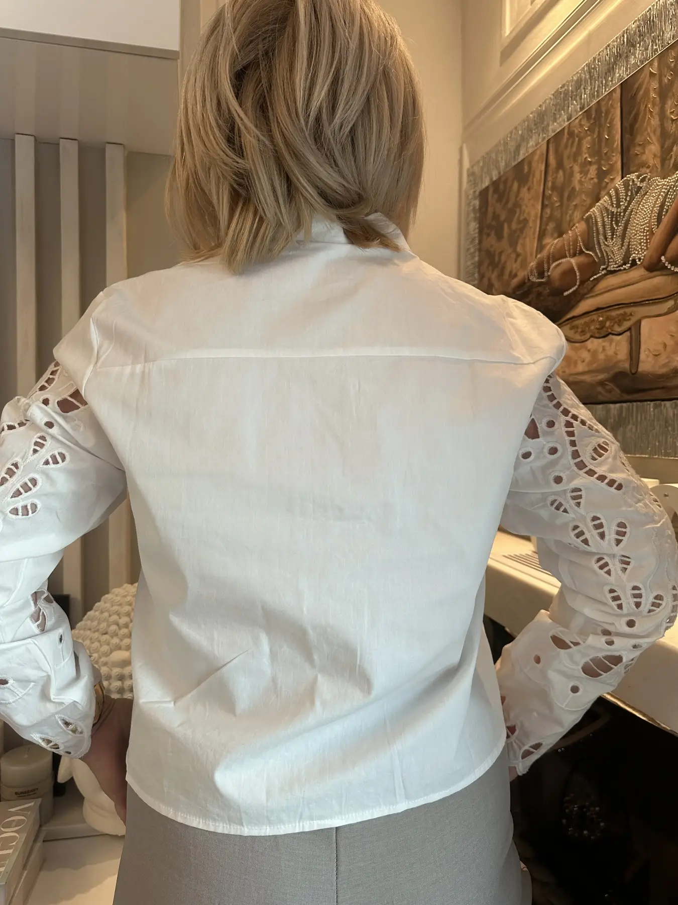 Πουκάμισο διάτρητο λευκό