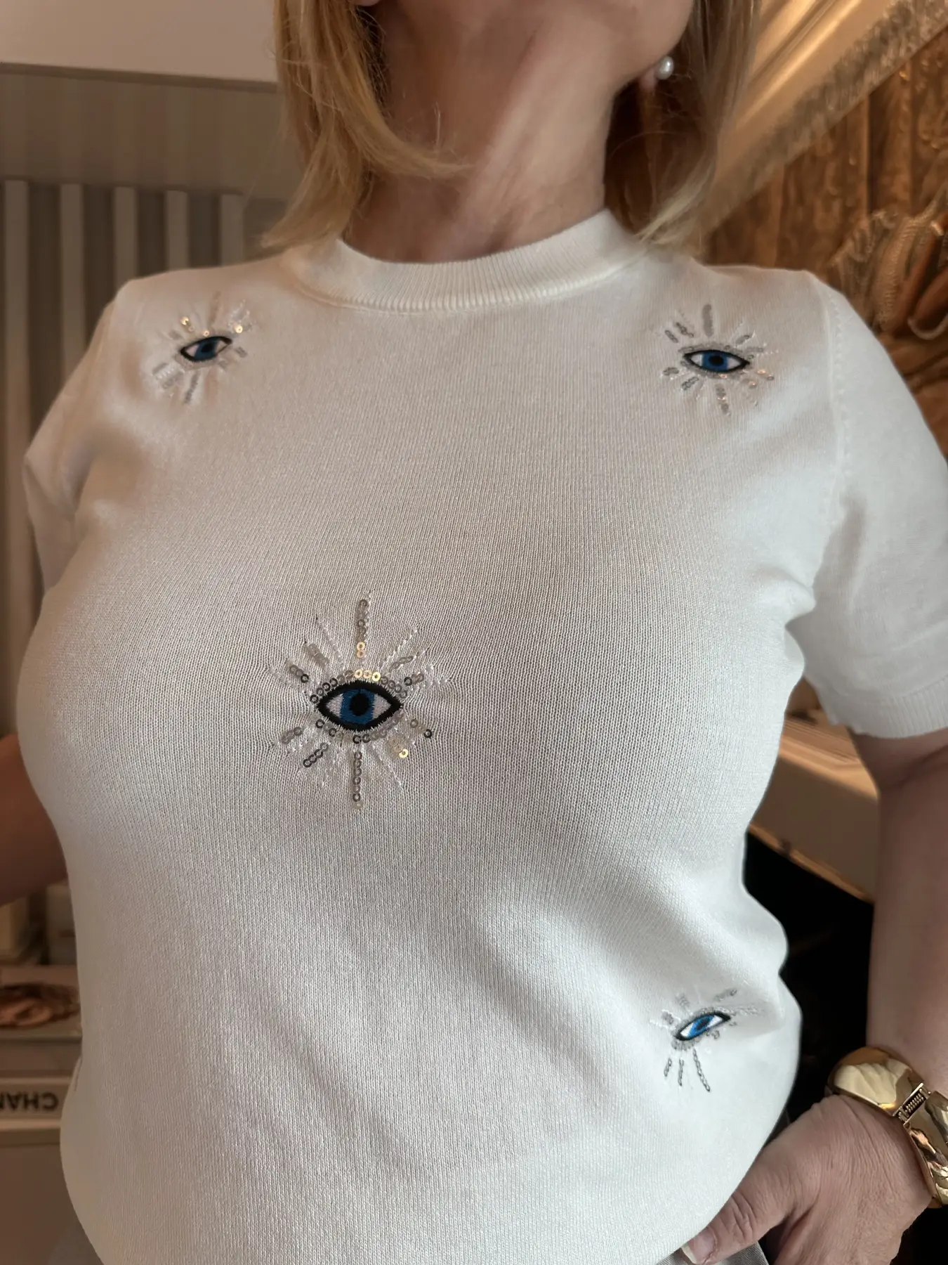 Μπλούζα μάτι πλεκτό