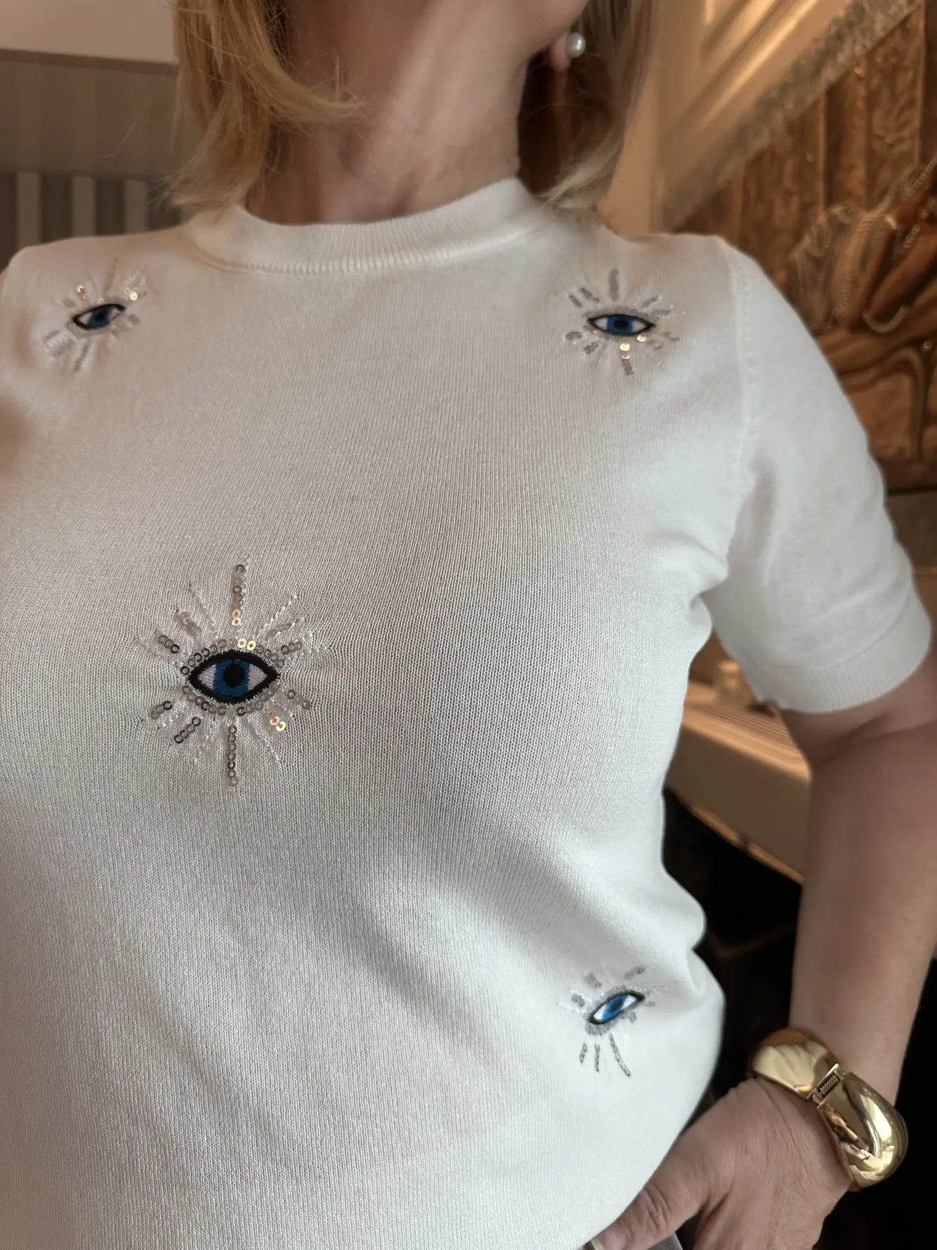 Μπλούζα μάτι πλεκτό