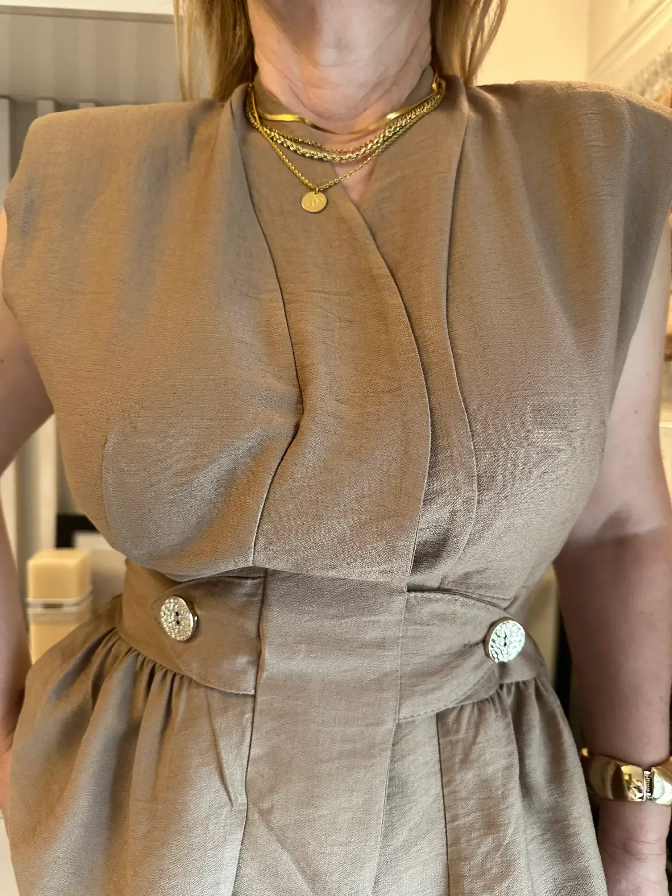 κάμελ μεσάτο σέτ με παντελόνα