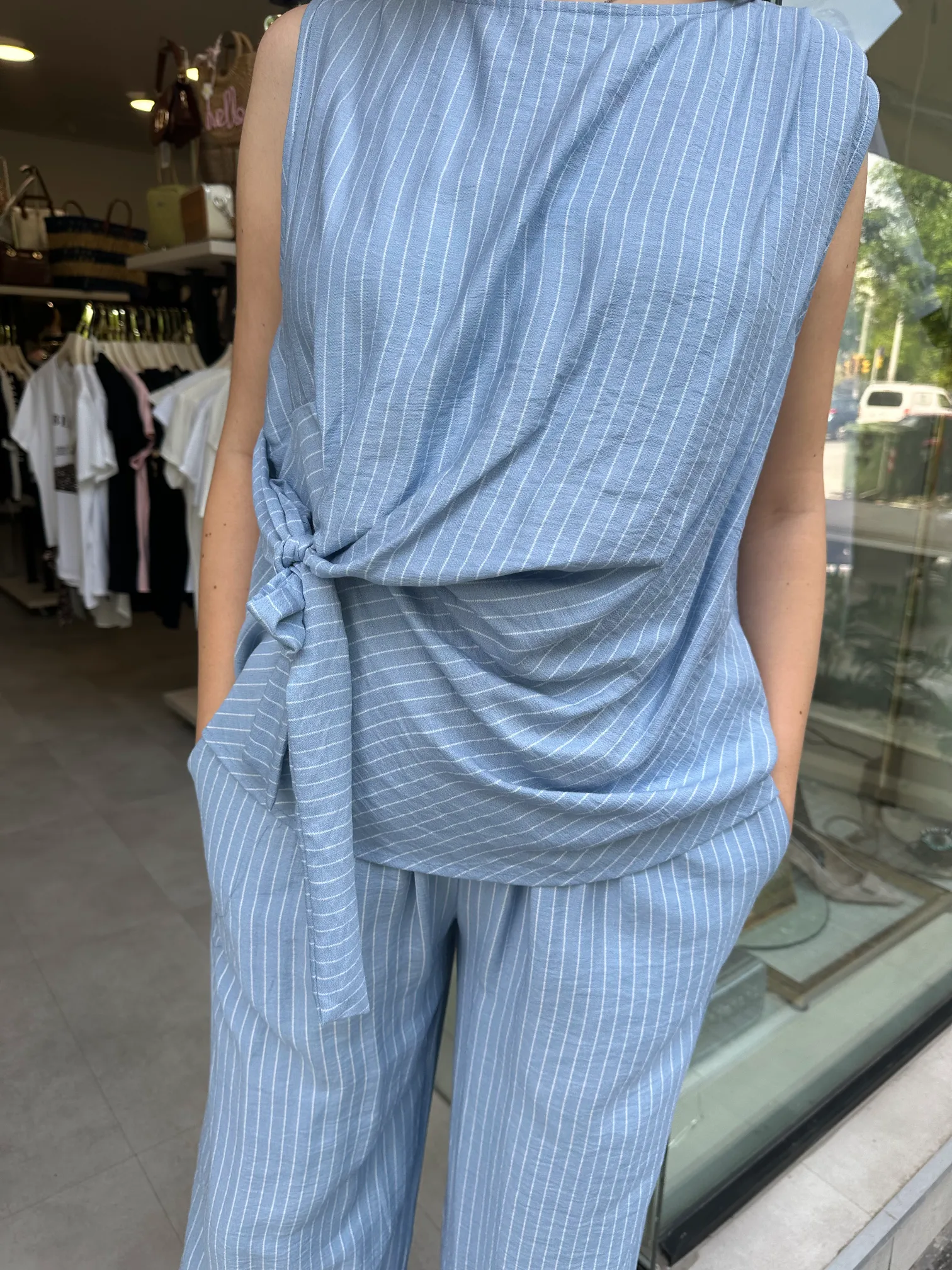 Σετ Γαλάζιο Ριγέ