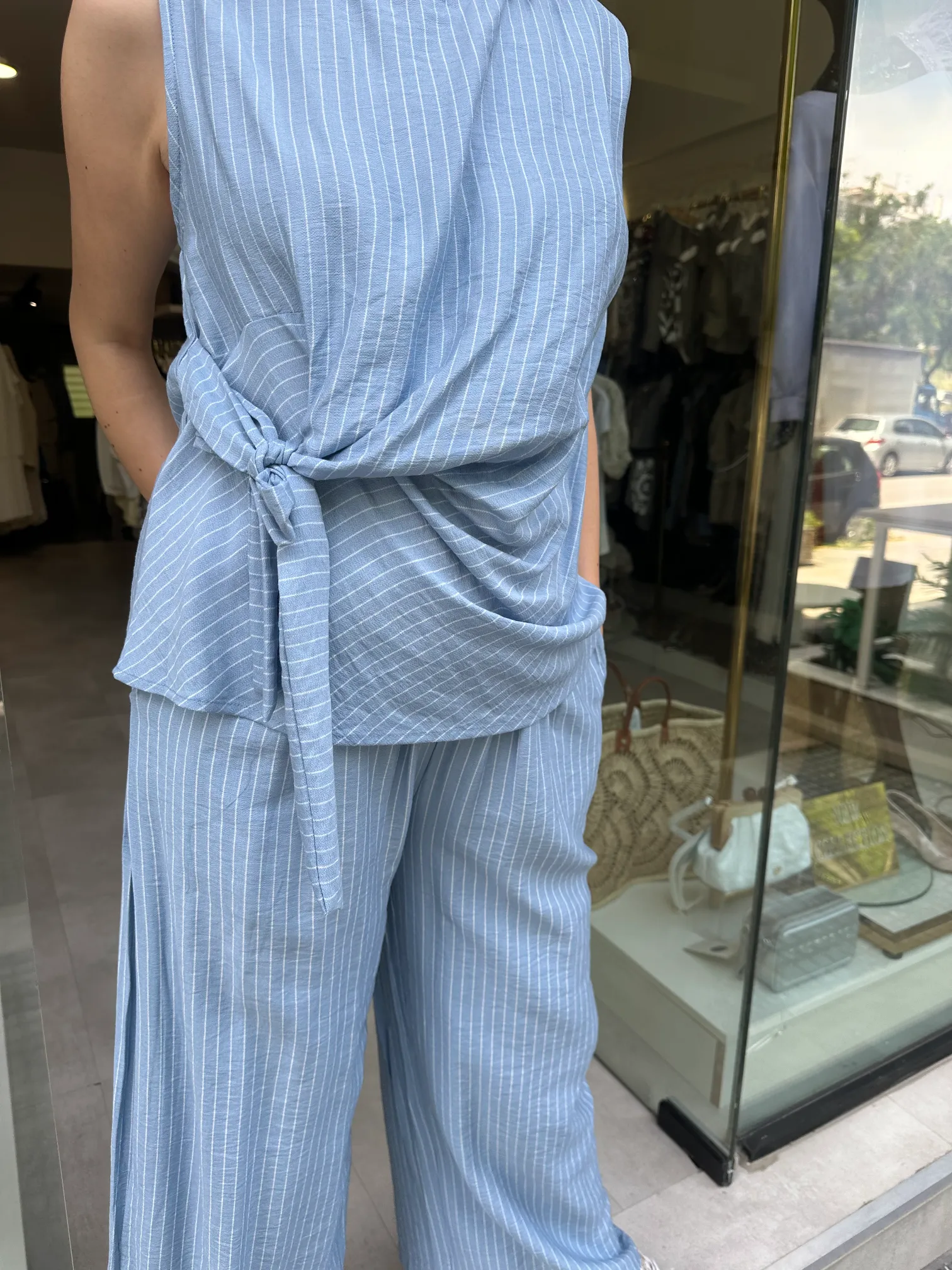 Σετ Γαλάζιο Ριγέ