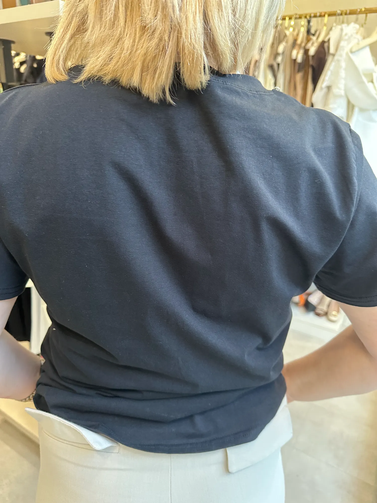 Μλπούζα μαύρη με λουλούδι λεοπάρ