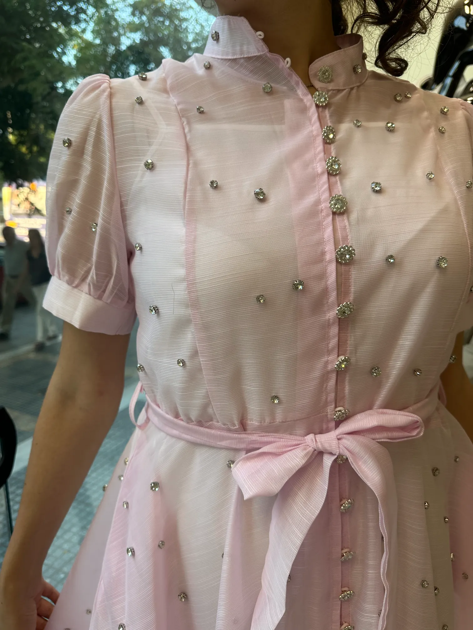 Ροζ φόρεμα με στρας