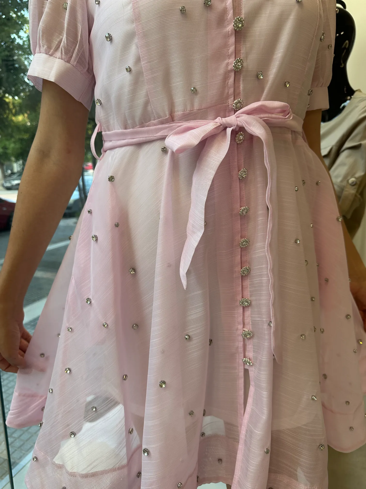 Ροζ φόρεμα με στρας