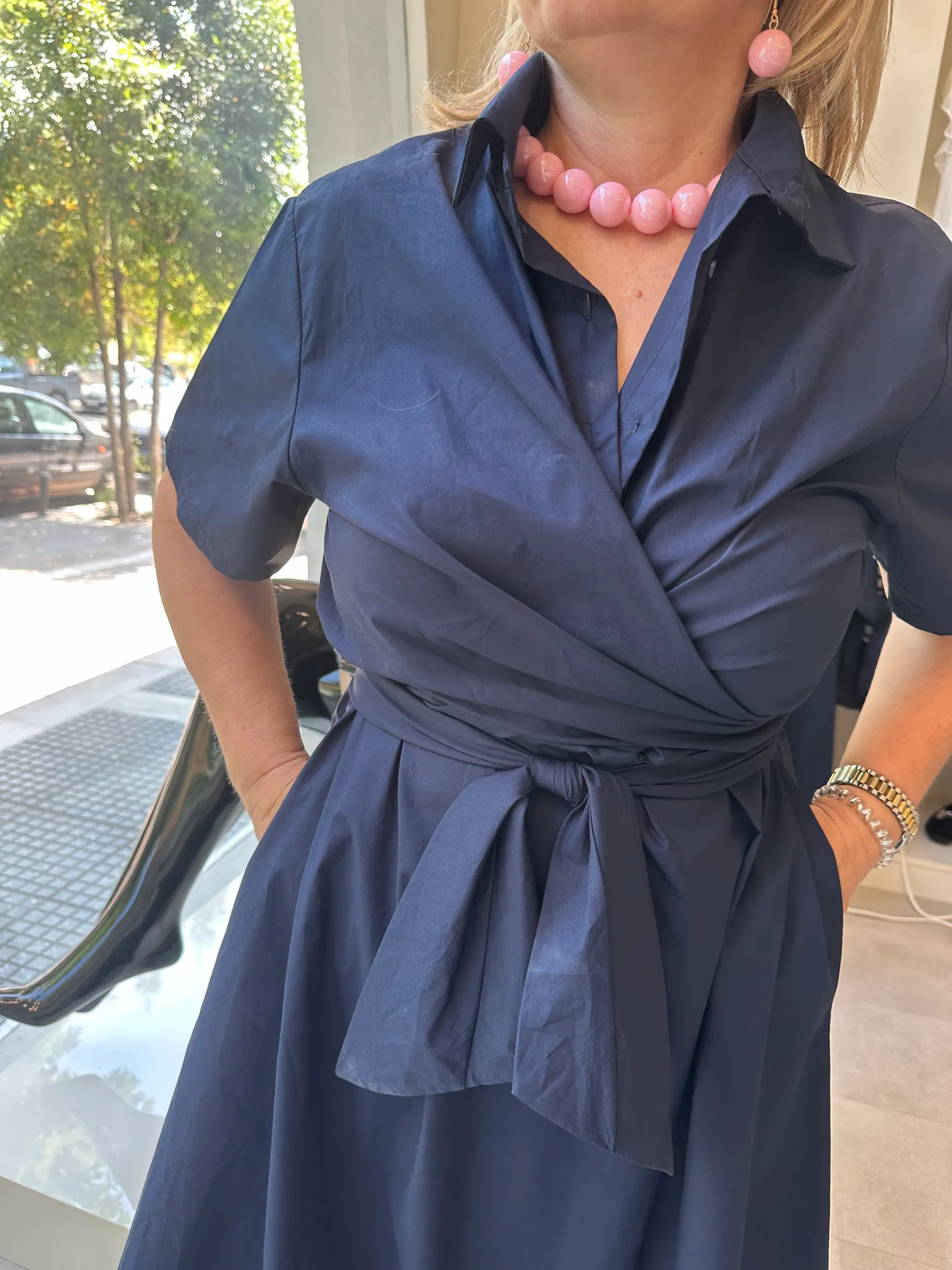 Φόρεμα μπλέ κρουαζέ