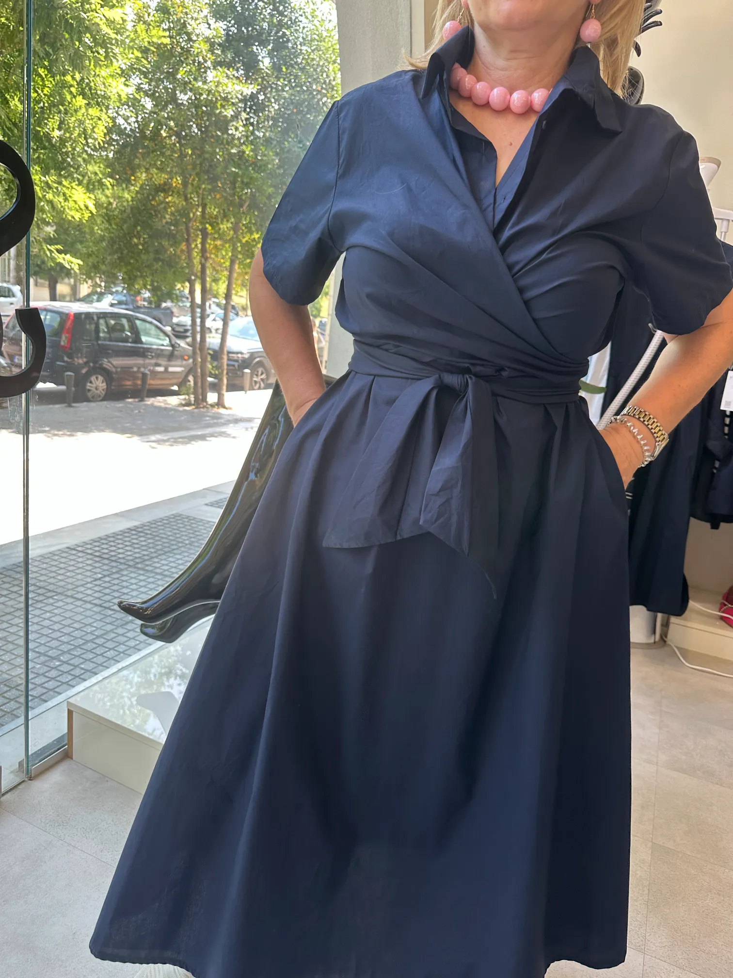 Φόρεμα μπλέ κρουαζέ