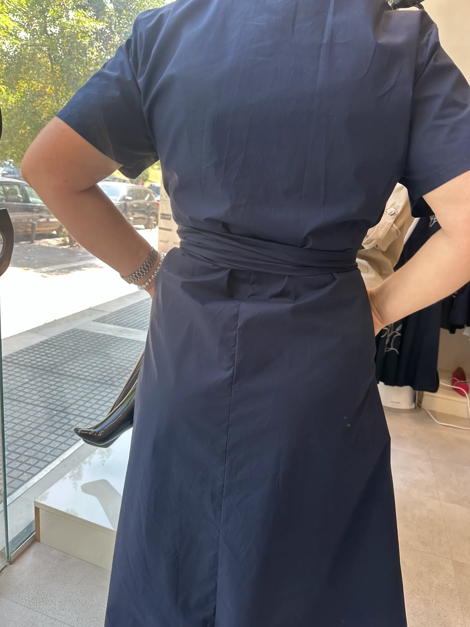 Φόρεμα μπλέ κρουαζέ