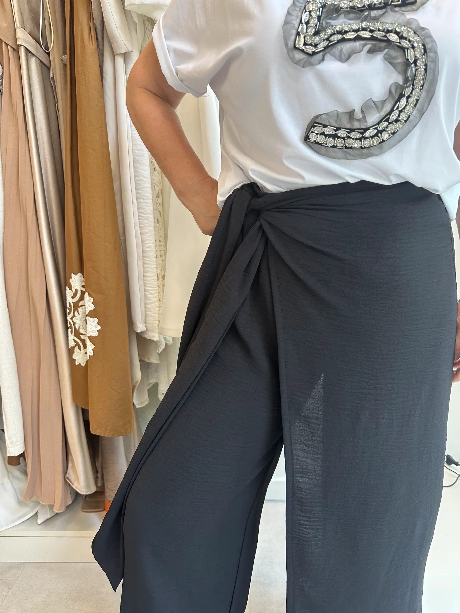 Παντελόνα μακριά μαύρη φάκελος