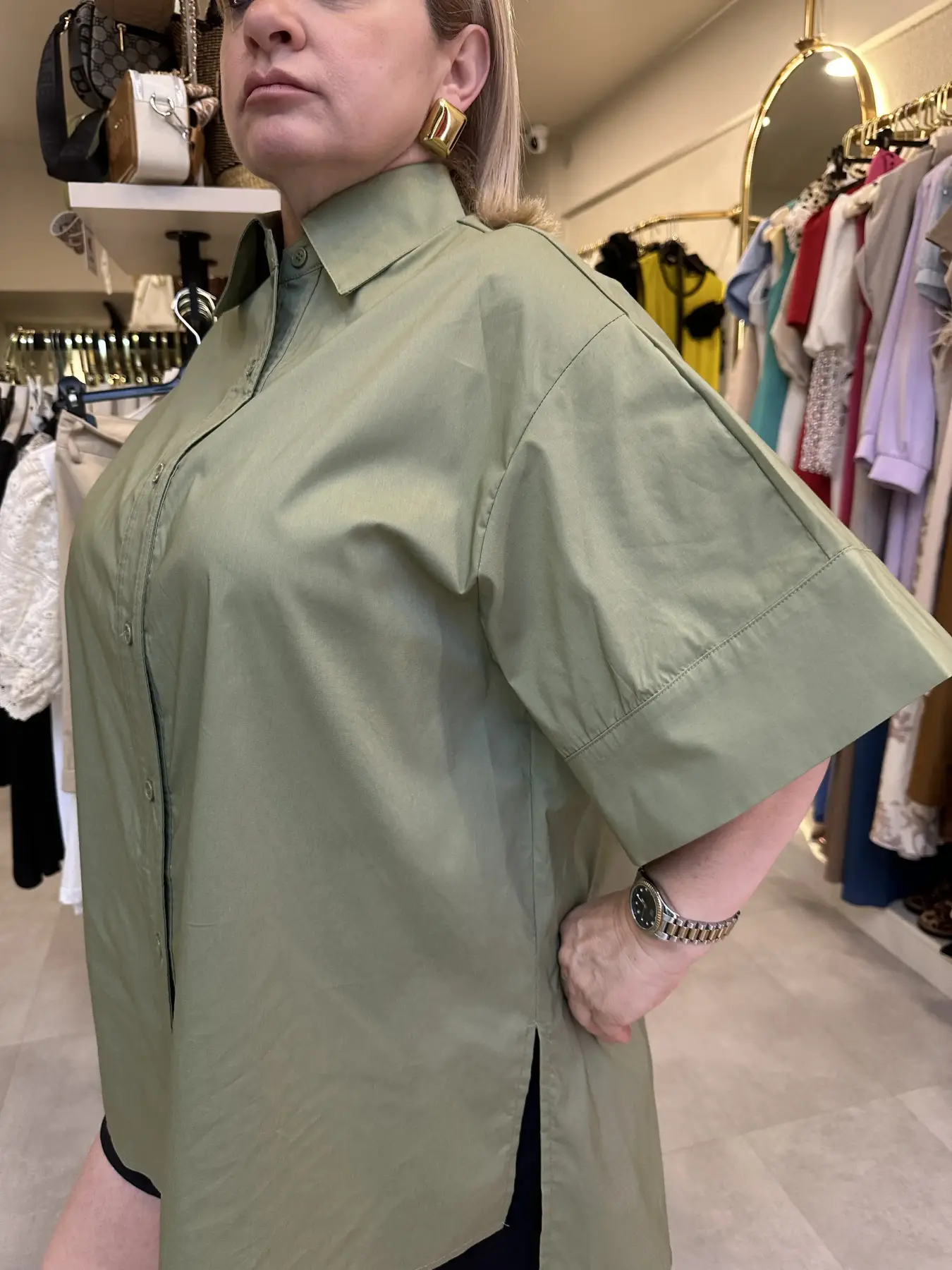 Πουκάμισο λαδί