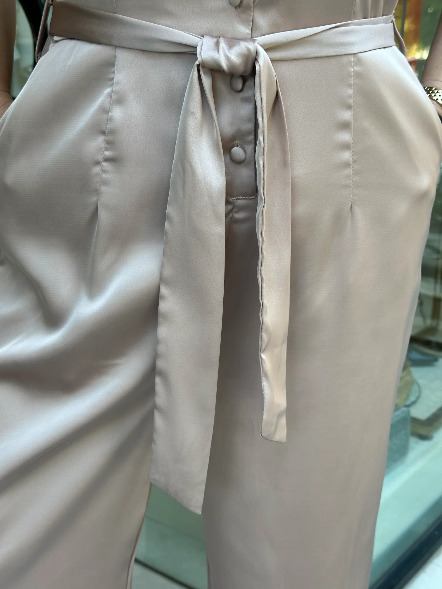 Σατέν Ολόσωμη Ροζ Φόρμα