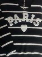 Paris Chic Striped Πλεκτή Μπλούζα