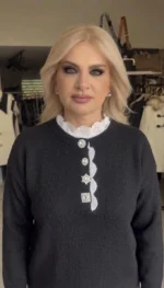 Lace Charm Sweater Πλεκτή Μπλούζα