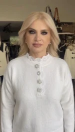 Lace Charm Sweater Πλεκτή Μπλούζα