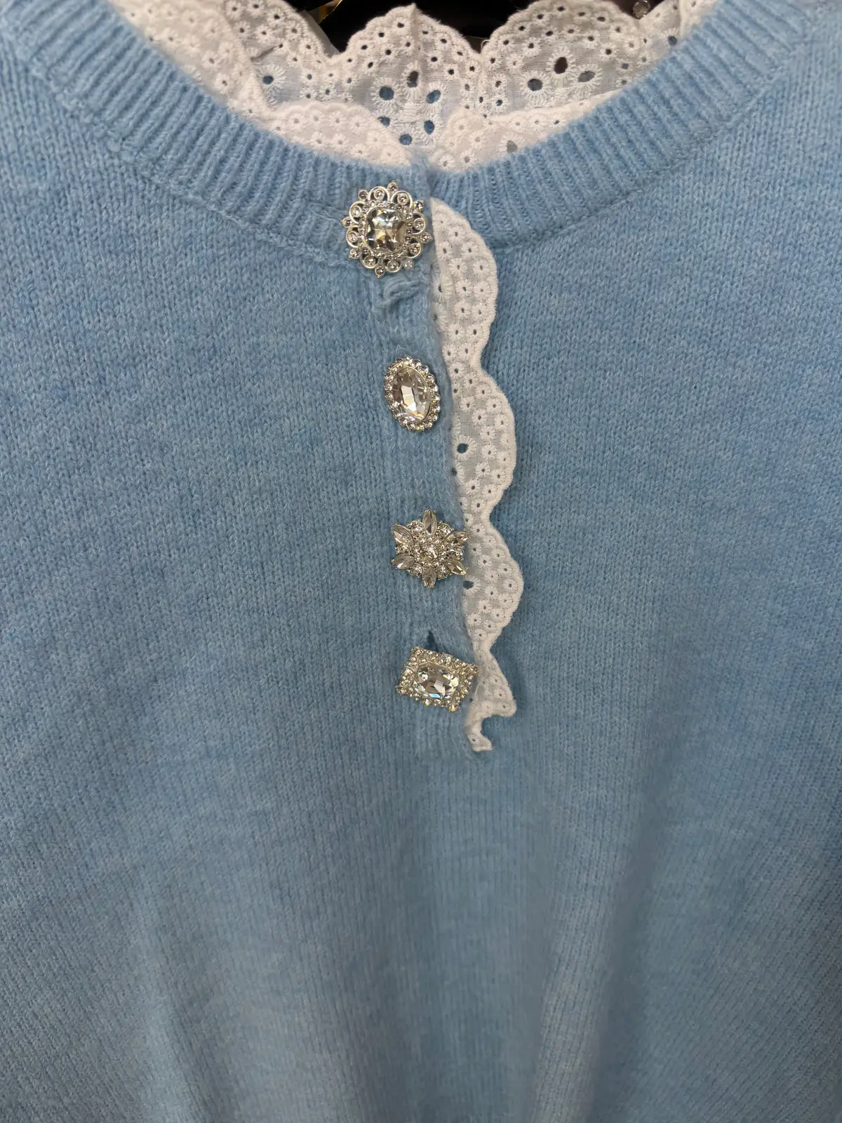Lace Charm Sweater Πλεκτή Μπλούζα
