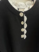 Lace Charm Sweater Πλεκτή Μπλούζα