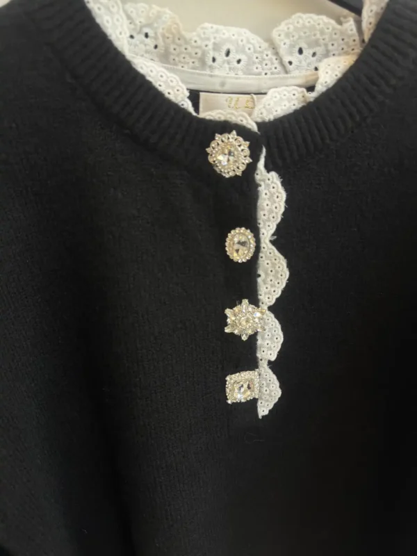 Lace Charm Sweater Πλεκτή Μπλούζα