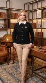 Windsor Cardigan Πλεκτή Ζακέτα με γιακά