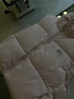 Γυναικείο Puffer Γιλέκο με Ψηλό Γιακά – Nude Pink