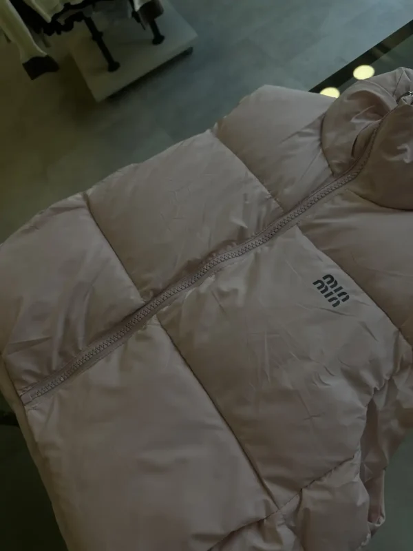 Γυναικείο Puffer Γιλέκο με Ψηλό Γιακά – Nude Pink