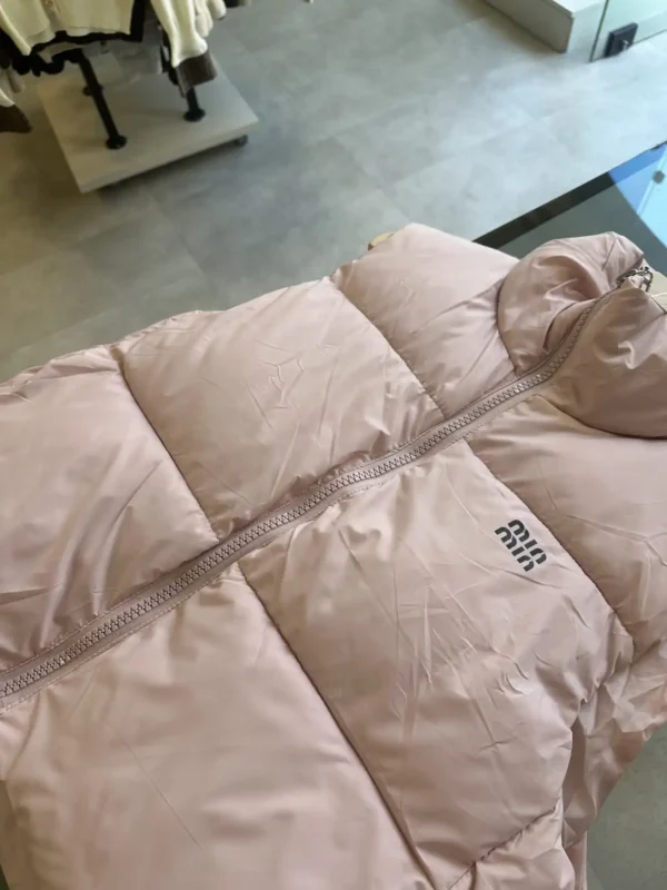 Γυναικείο Puffer Γιλέκο με Ψηλό Γιακά – Nude Pink