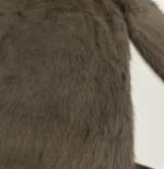 Μακριά Faux Fur Γούνα Ανοικτού Πούρου