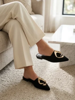 Γυναικεία Mules Noir Gold