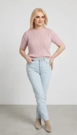 Sparkle Chic Knit Κοντομάνικη Μπλούζα