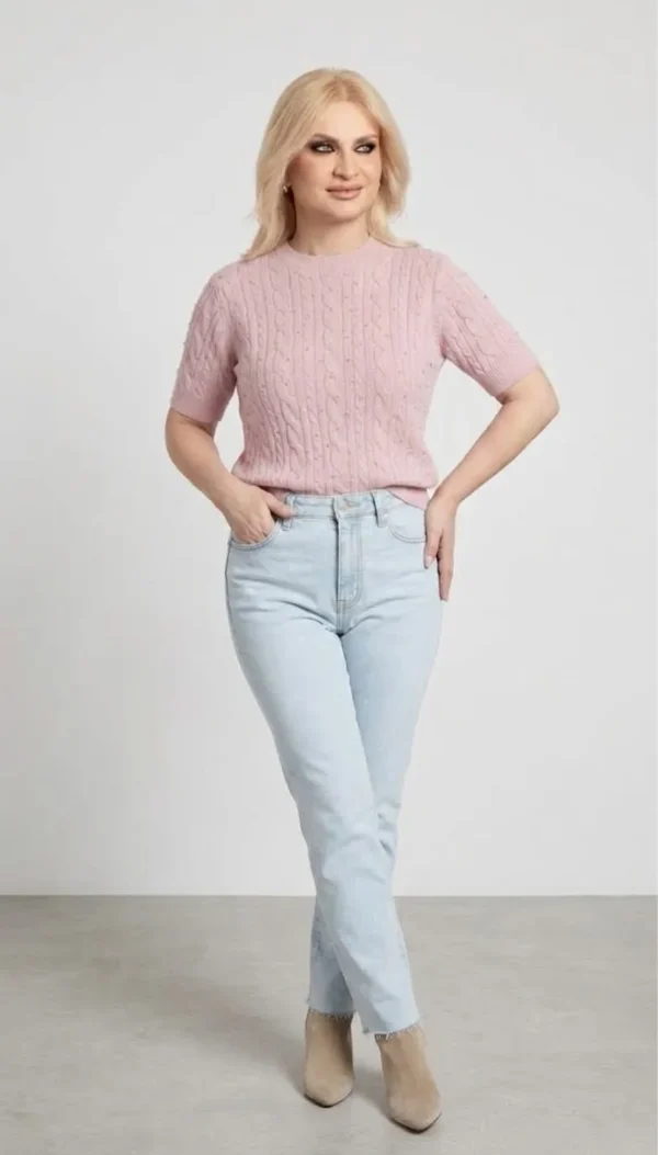 Sparkle Chic Knit Κοντομάνικη Μπλούζα