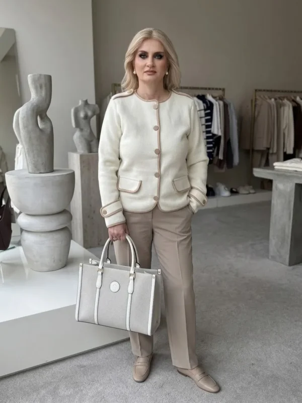 Ivory Elegant Tote Τσάντα
