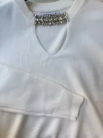 Γυναικεία Πλεκτή Μπλούζα Elegant Strass