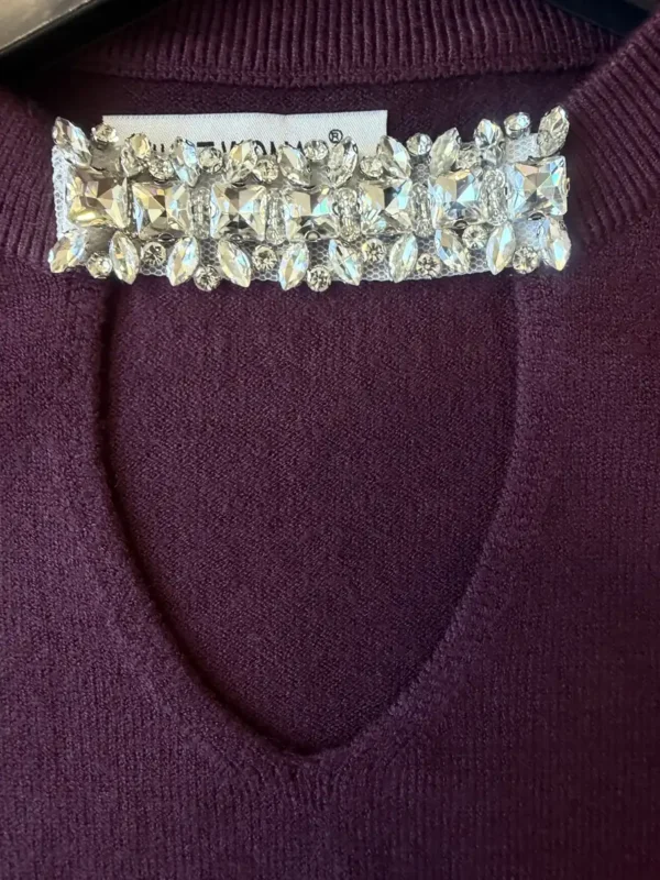 Γυναικεία Πλεκτή Μπλούζα Elegant Strass