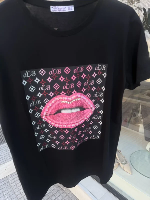 Kiss Me Glam T-Shirt Μπλούζα Κοντομάνικη