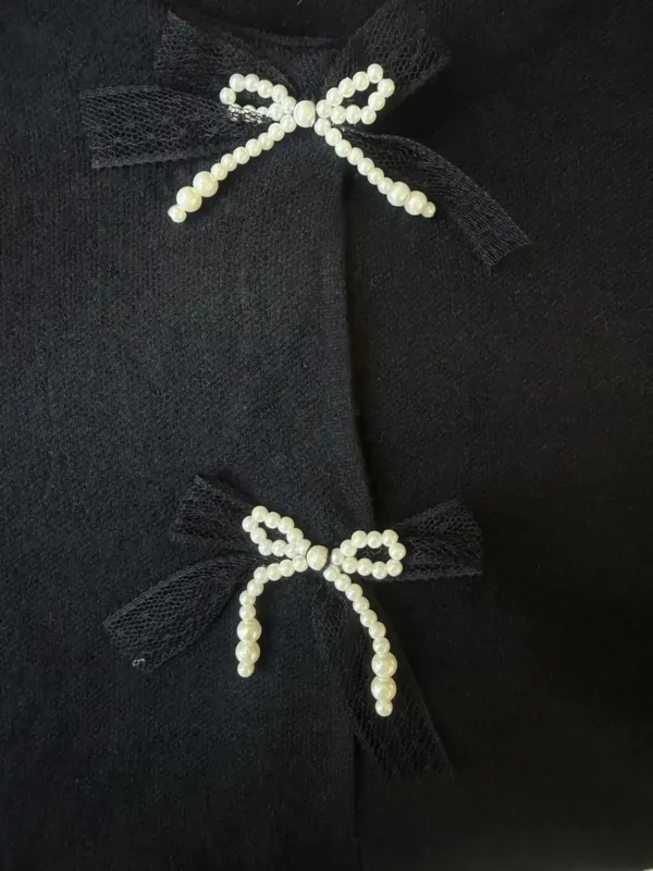 Pearl Bow Ζακέτα με Άνοιγμα
