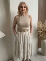 Romantic Ruffle Μάξι Φούστα Με Βολάν