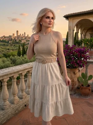 Romantic Ruffle Μάξι Φούστα Με Βολάν