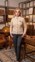 Windsor Cardigan Πλεκτή Ζακέτα με γιακά