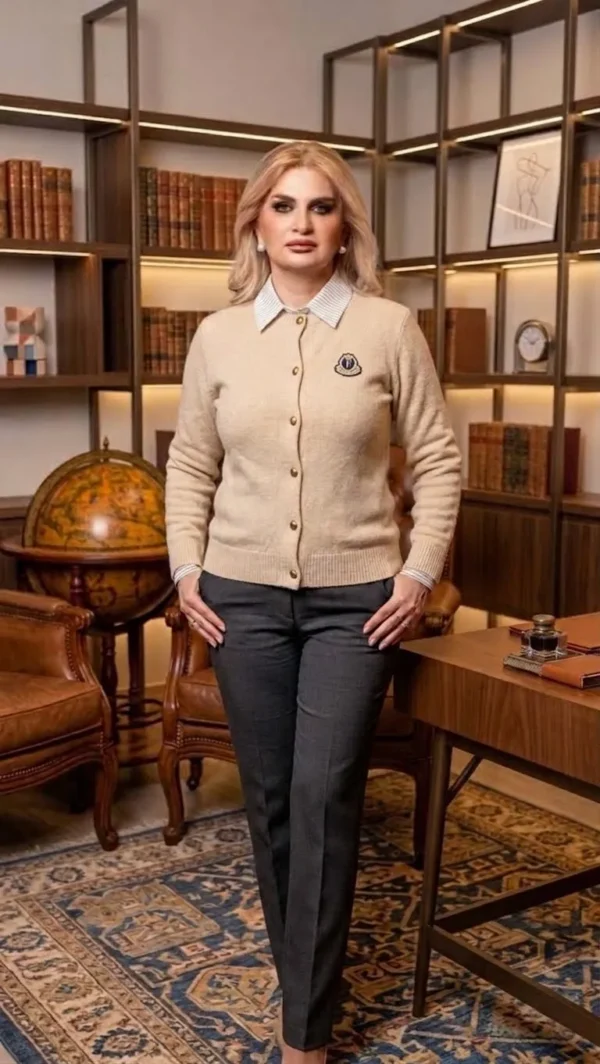 Windsor Cardigan Πλεκτή Ζακέτα με γιακά