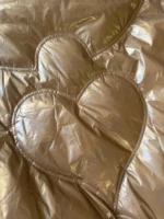 Amour Puffer Καφέ Μπουφάν με Γκλίτερ