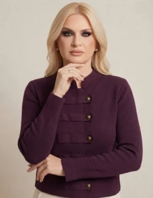 Élan Cardigan Πλεκτή Ζακέτα με Ιδιαίτερο Κλείσιμο