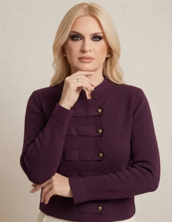Élan Cardigan Πλεκτή Ζακέτα με Ιδιαίτερο Κλείσιμο
